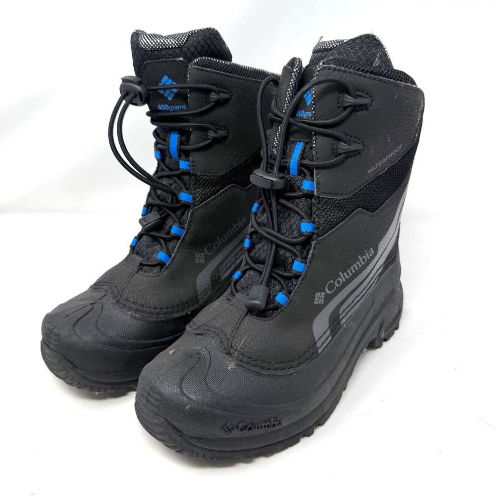 Columbia Kids Rope Tow Kruser 2 Waterproof 400g Snow Boots Black Blue Size 5
